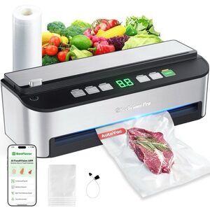 Beelicious 85KPA Fully Automatic 8-IN-1 Food Sealer with Bags Storage